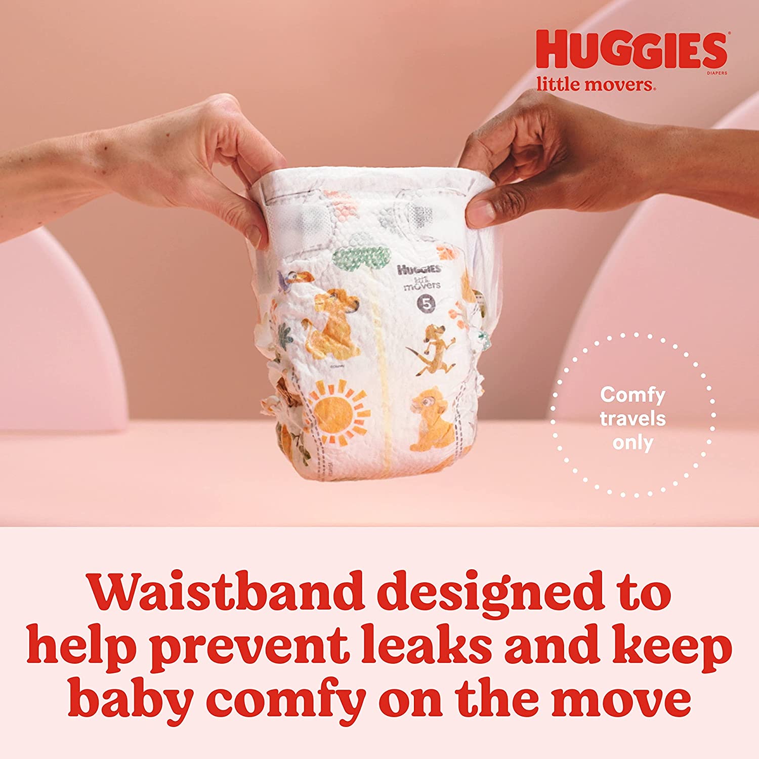 Baby Diapers Size 3 (16-28 lbs), 156 Ct, Huggies Little Movers - Image 3